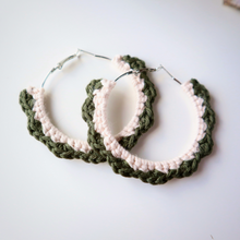 Load image into Gallery viewer, Frilly hoop earrings
