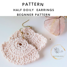 Load image into Gallery viewer, Half doily earrings
