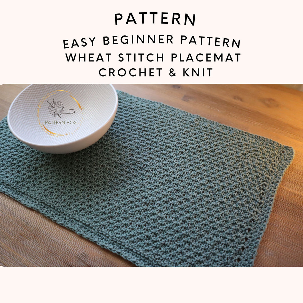 wheat stitch placemat - lightweight