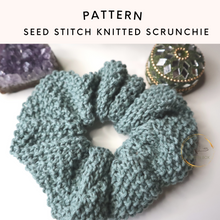 Load image into Gallery viewer, Seed stitch cotton scrunchie - knit
