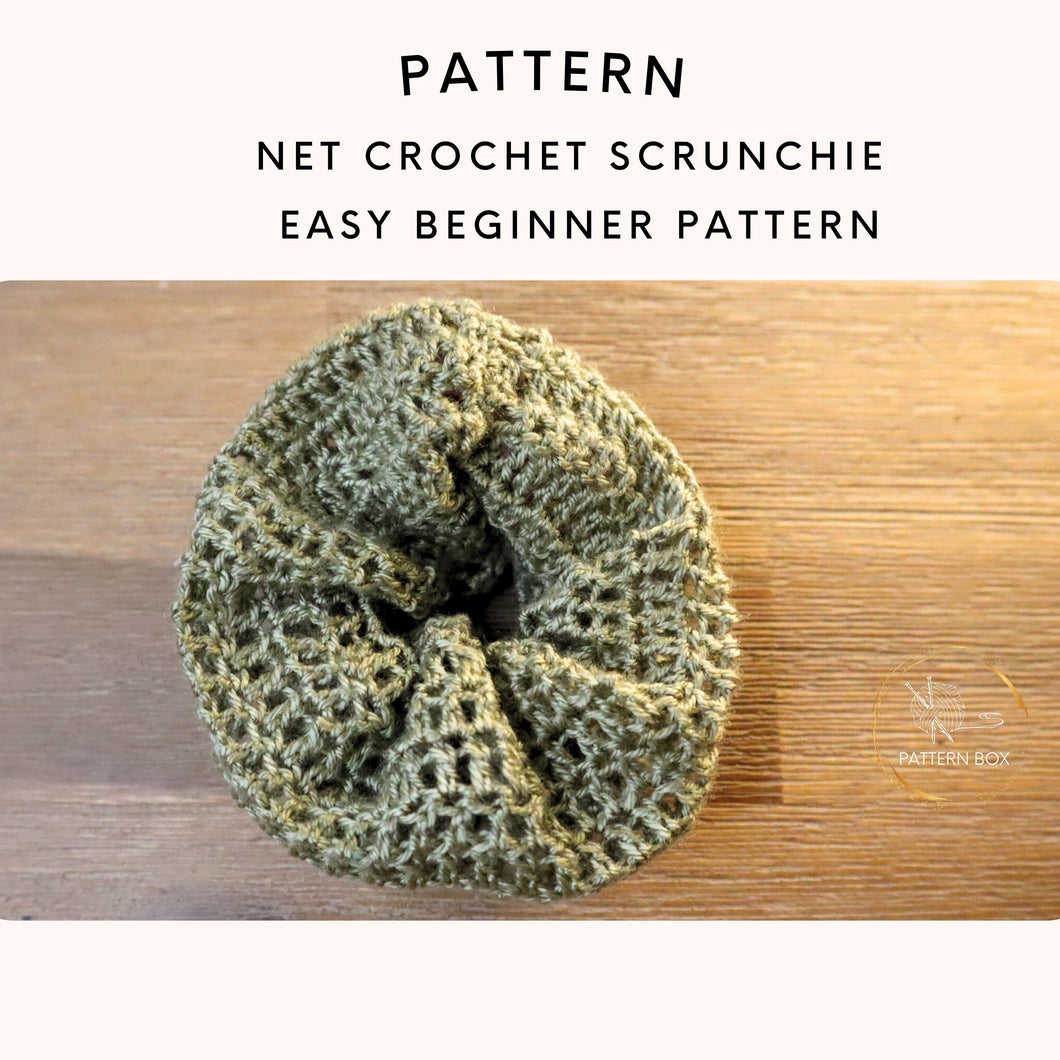 net crochet scrunchie