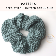 Load image into Gallery viewer, Seed stitch cotton scrunchie - knit
