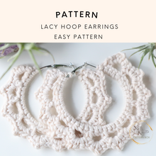 Load image into Gallery viewer, Lacy hoop earrings
