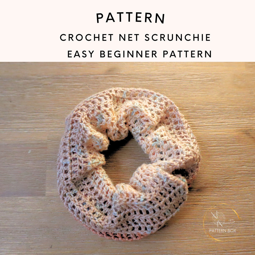 crochet net scrunchie