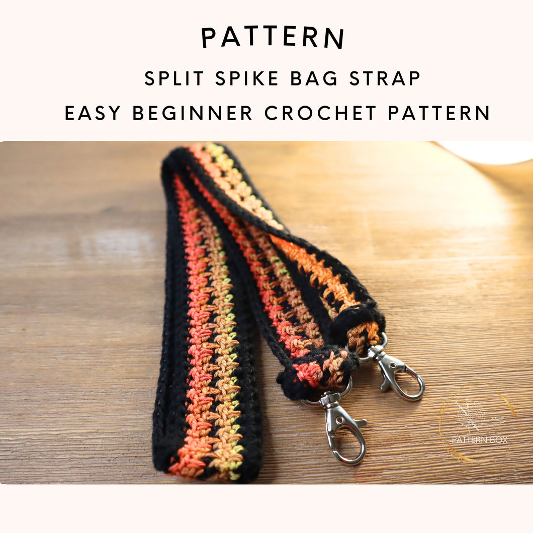 split spike stitch bag strap