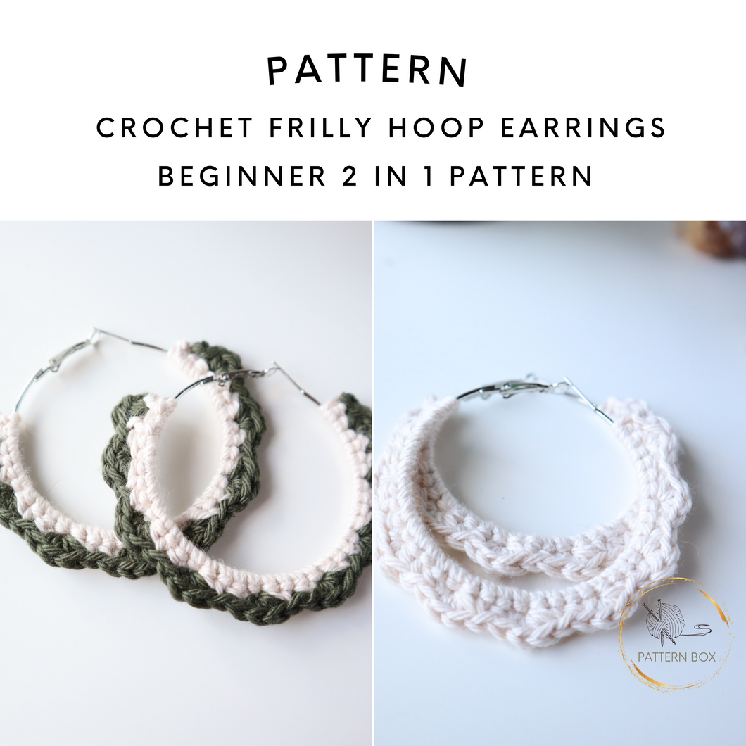 Frilly hoop earrings