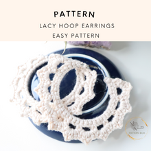 Load image into Gallery viewer, Lacy hoop earrings
