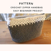 Load image into Gallery viewer, crochet zipper handbag
