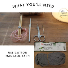 Load image into Gallery viewer, Wheat stitch placemat - macrame yarn
