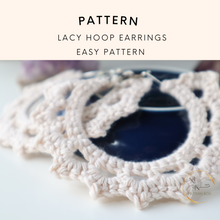 Load image into Gallery viewer, Lacy hoop earrings
