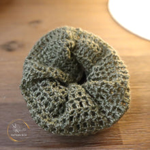 Load image into Gallery viewer, net crochet scrunchie
